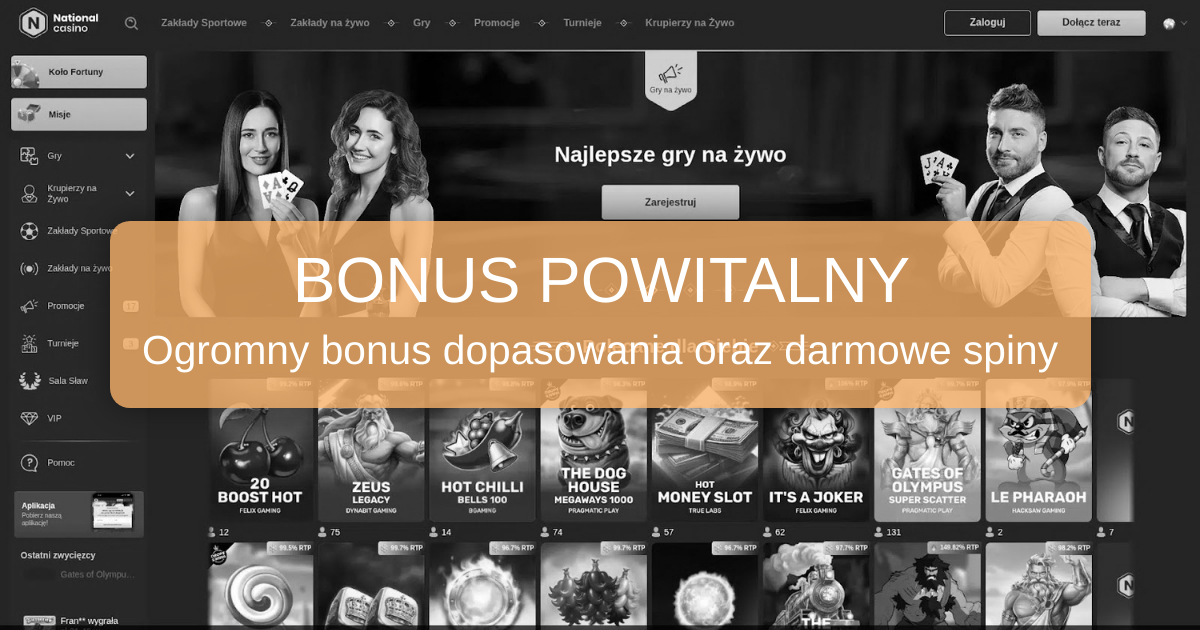 National Casino welcome bonus